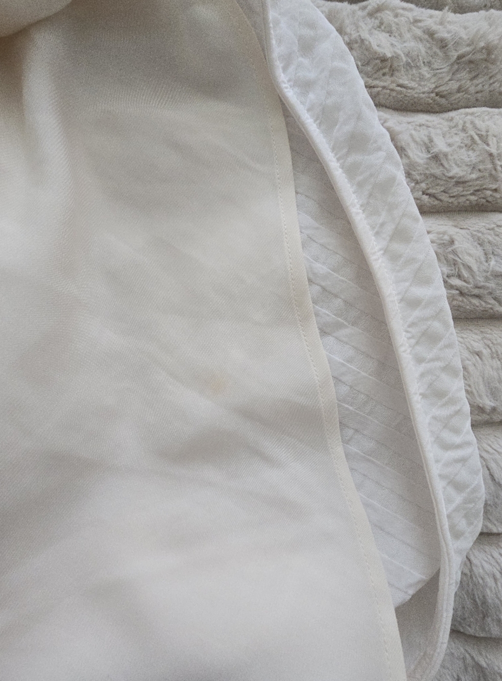 Everlane City Stripe Sleeveless V-Neck Textured Midi Dress in Ivory Size 10 - Picture 6 of 6